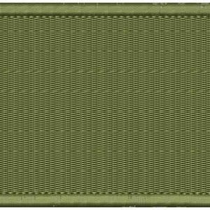 May include: Olive green rectangular patch with rounded corners. The patch has a textured, woven appearance and a stitched border. The colour is a muted, earthy tone, suitable for various applications.