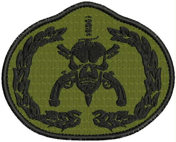 Police Federal Agent Embroidery Patch 4x10 and 3x9 Hook od Green