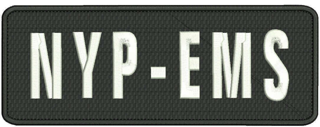 Detective embroidery patch 4x10 and 2x5 inches grey letters square Detective embroidery patch 4x10 and 2x5 inches grey letters square