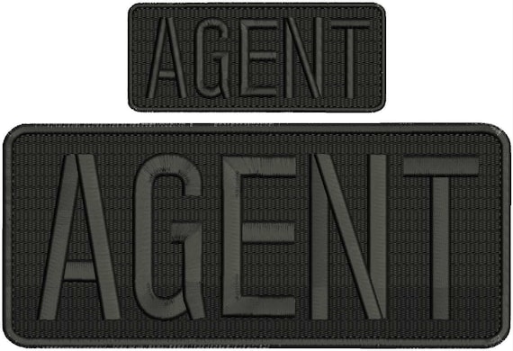 Secret Service Embroidery Patches 4x10 and 2x5