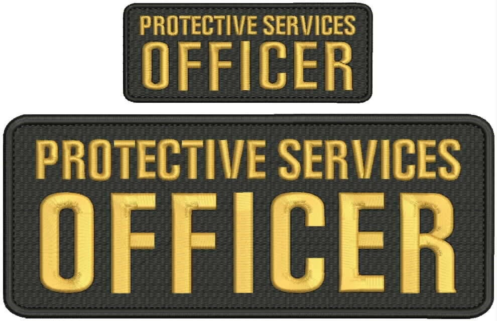 Detective embroidery patch 4x10 and 2x5 inches grey letters square Detective embroidery patch 4x10 and 2x5 inches grey letters square