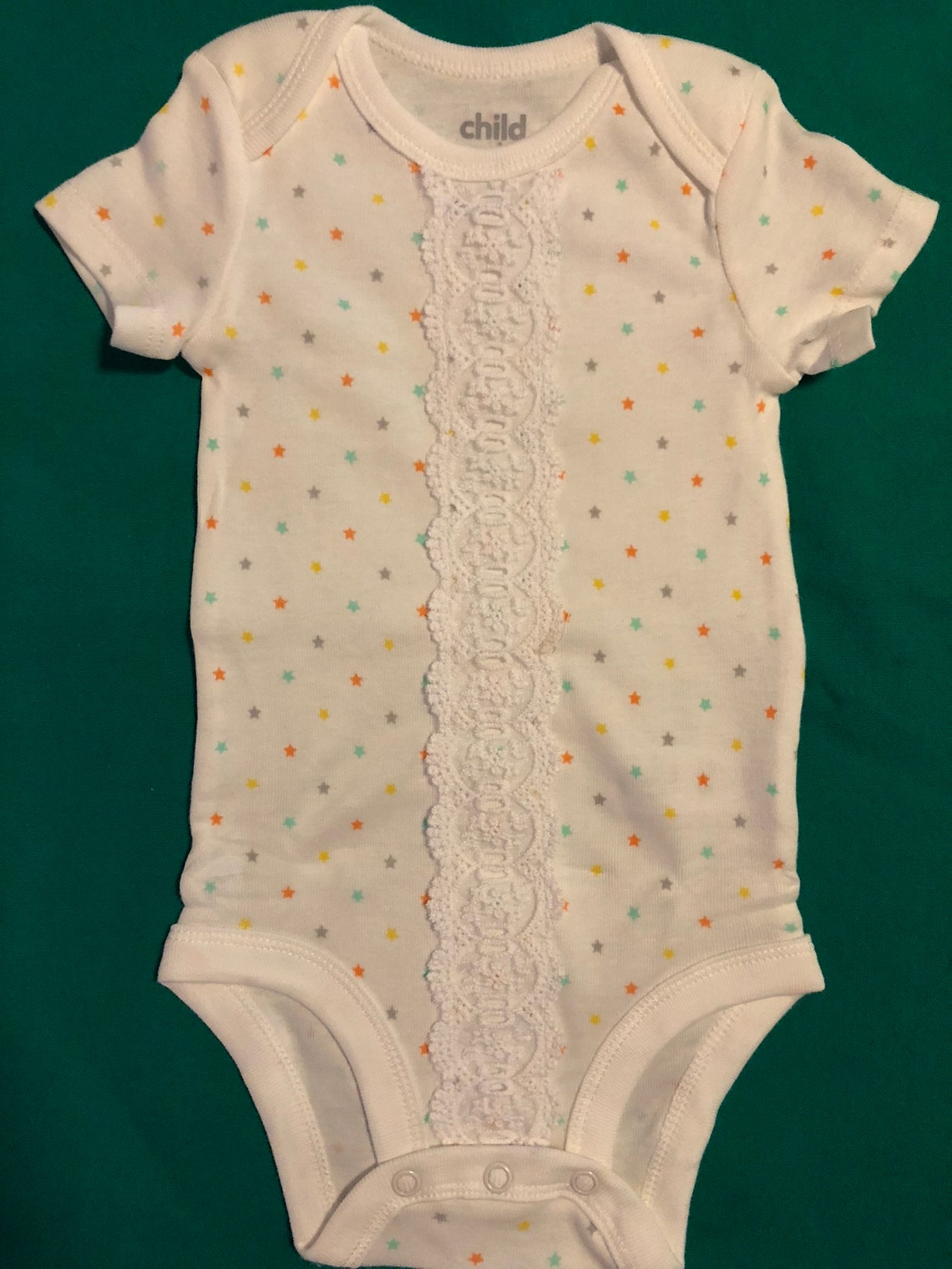 Baby Girl Lace Onesie // Baby Girl Onesie Etsy