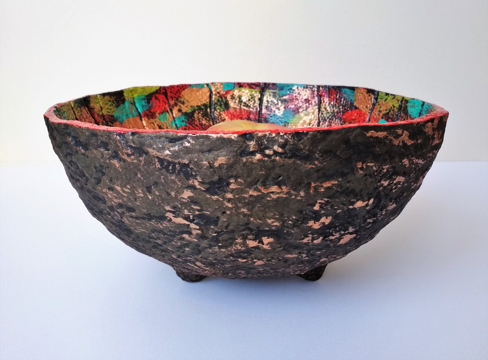 Paper Mache Table Accessories Beautiful Handmade Durable Bowl Etsy