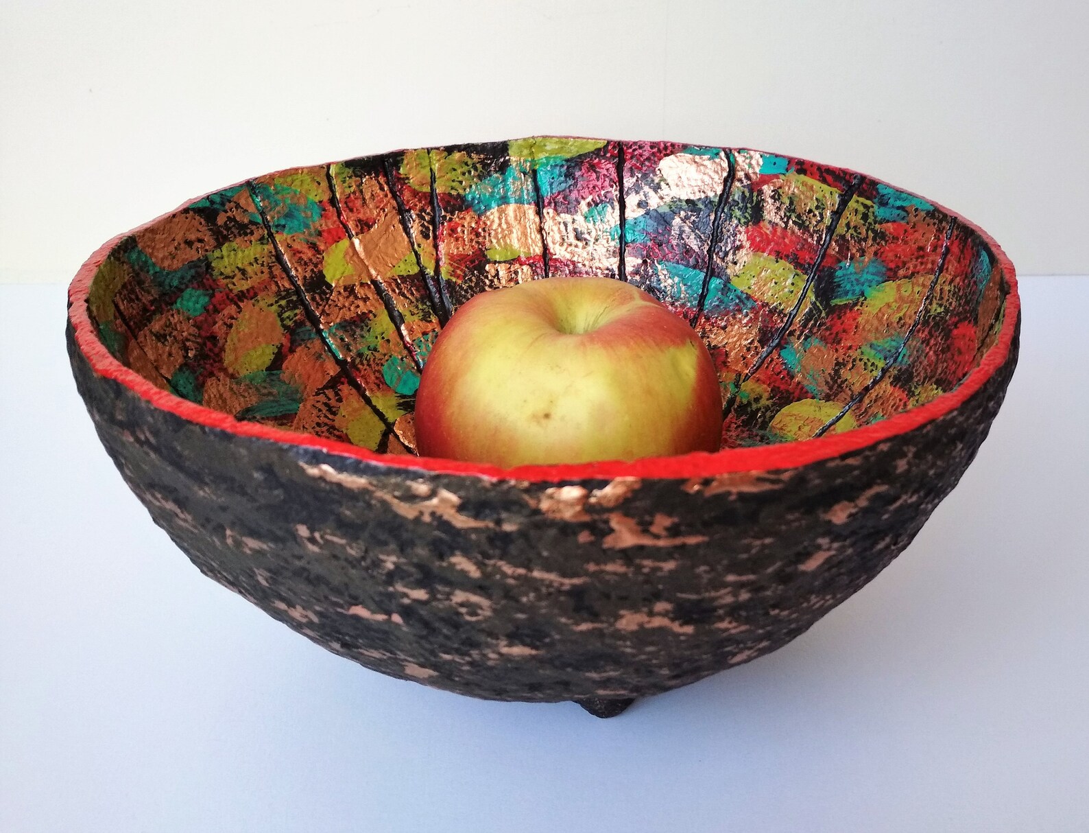 Paper Mache Table Accessories Beautiful Handmade Durable Bowl Etsy