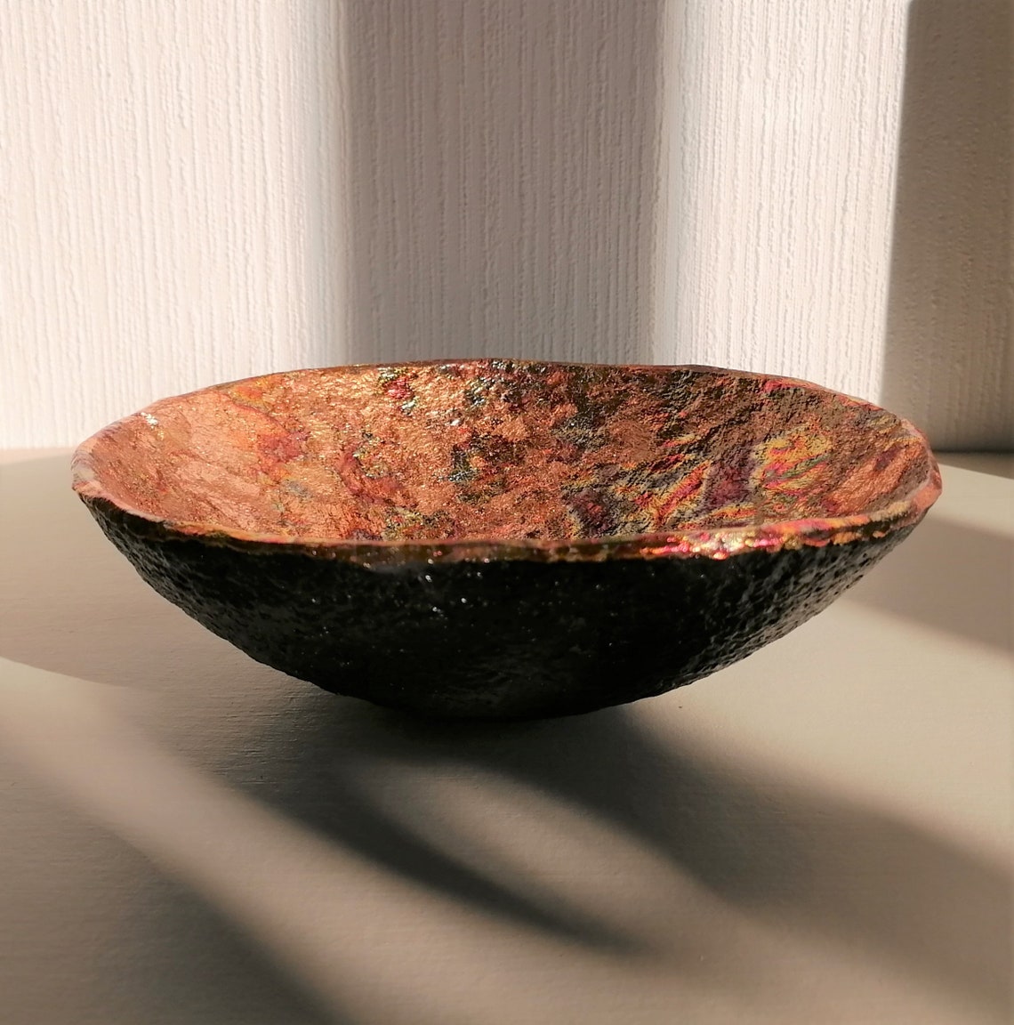 Copper Color Paper Mache Vessel. Unique Paper Pulp Jewelry Etsy