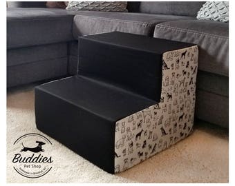 Pet Stairs for Couch or Bed - Indoor Soft Dog Steps - Little Dog Stairs Ideal for Puppy, Adult, or Senior dogs - Portable Pet Ramps for Dogs