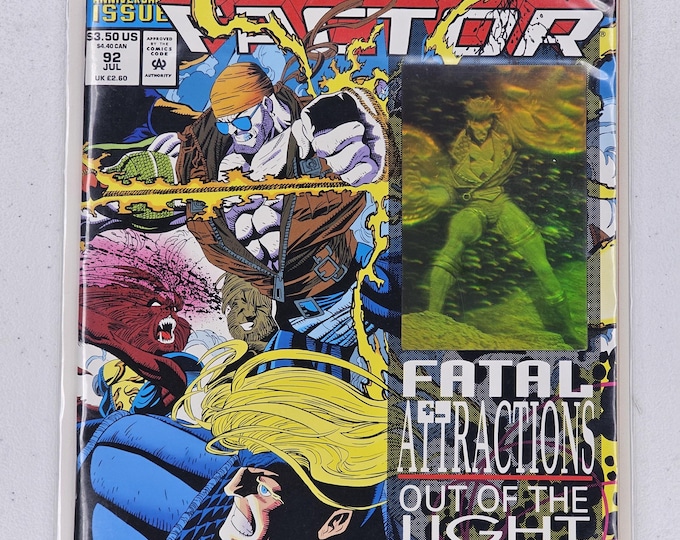 Marvel X-Factor #92 Anniversary Issue Fatal Attractions Comic Book 1993 with Gambit holo card