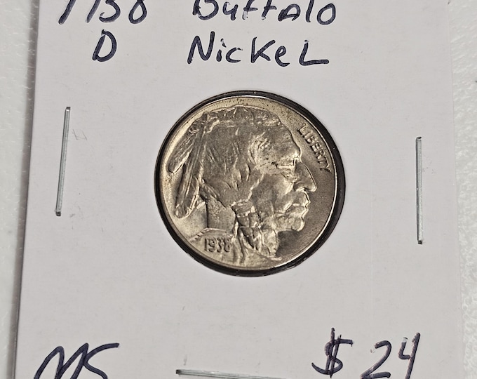 1938 D Mint State Buffalo Nickel as pictured