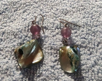 Stunning handmade vintage polished drop earrings