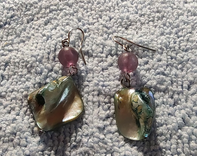 Stunning handmade vintage polished drop earrings