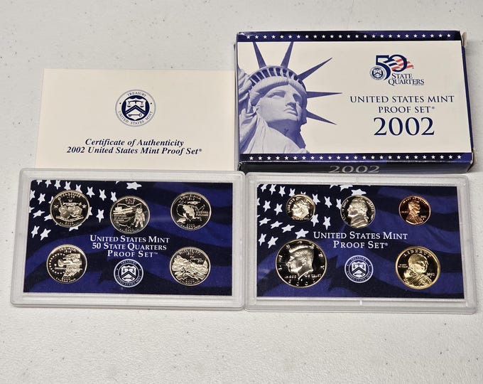 2002 S Proof Set 10 coins Included Original Mint Packaging