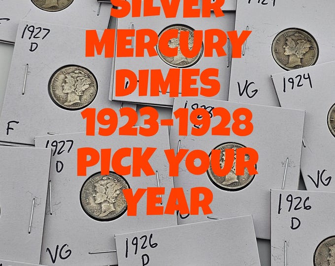 Winged Liberty Head Silver Mercury Dime 1923-1928 Pick Your Date And Grade