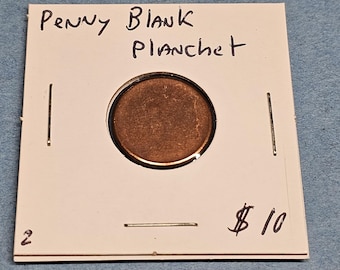Unstruck Lincoln Penny Blank planchet