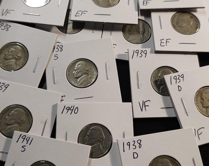 Jefferson nickel Pre world war 2 1938-1942 D Pick Your Date and Grade