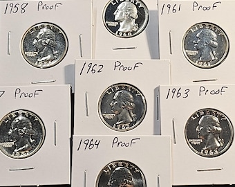 Silver Proof Washington Quarters 1932 - 1998 Pick Your Year