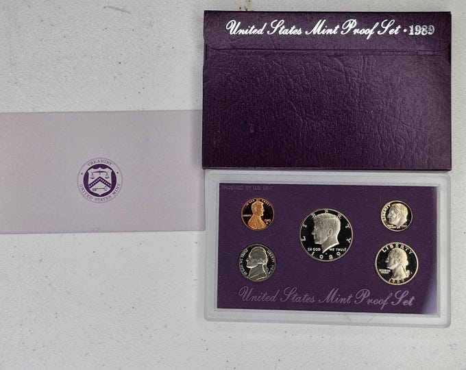 1989 S Proof Set 5 coins Included Original Mint Packaging