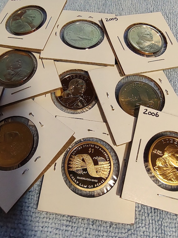 Sacagawea and Native American one Dollar proof coin 2000 - 2021