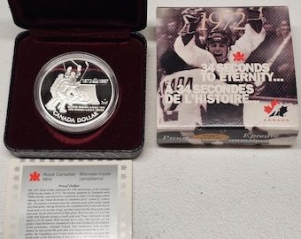 1997 Canadian Mint Proof Sterling Silver Dollar 1972 Summit Series Canada Soviet Union 25 grams sterling silver