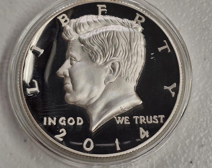 2014 Kennedy American Mint Token Proof Silver Plated