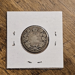 Canadian 1920 silver quarter stunning coin