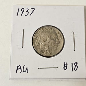 Brilliant About Uncirculated 1937 Buffalo Nickel