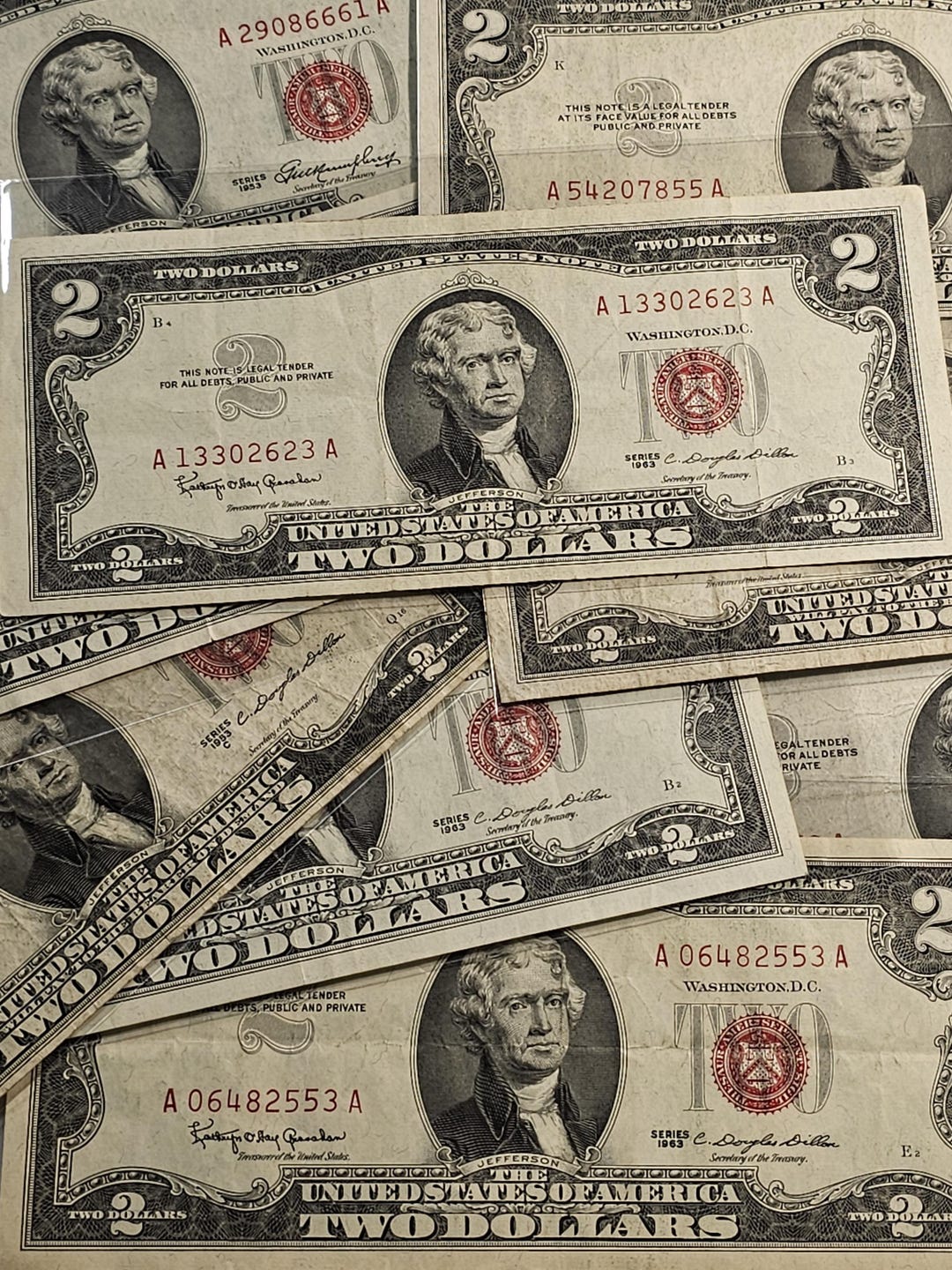 One Random Circulated Two Dollar Red Note - Etsy