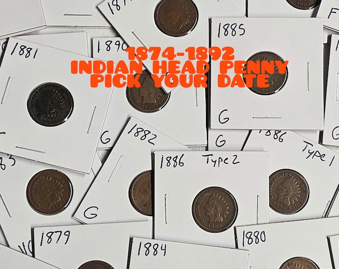 1 Indian Head Cent 1874-1892 Pick Your Date And Grade