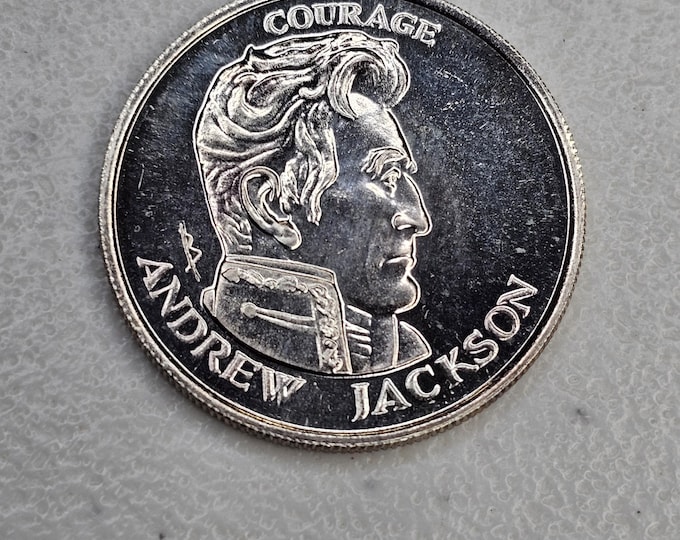 1980 Liberty Lobby Andrew Jackson Courage Fine Silver Round 1/2 oz .999 Vintage Silver Hard to find