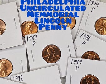 Uncirculated Lincoln Memorial Penny Philadelphia Mint 1959-2009 Pick Your Date