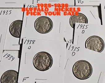 Buffalo Nickel 1928-1938 Pick Your Date And Grade