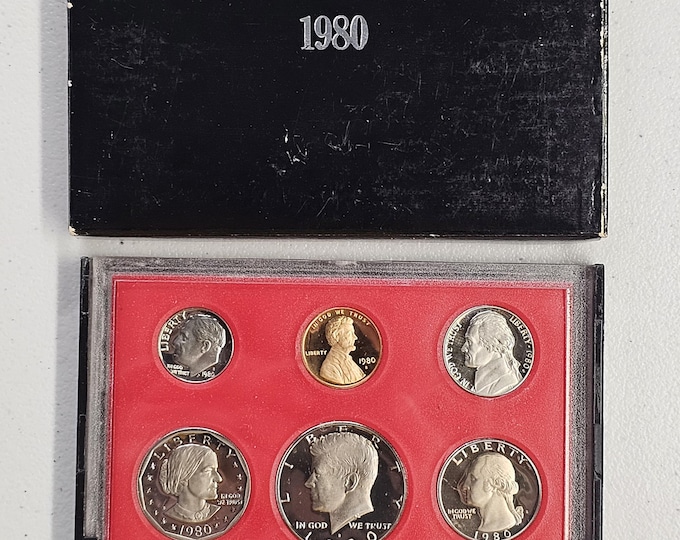 1980 S Proof Set 6 coins Included Original Mint Packaging