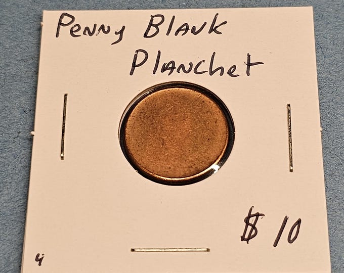 Unstruck Lincoln Penny Blank planchet
