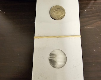 One Hundred (100) Dime Size 2X2 Cardboard/Mylar Coin Holders Flips