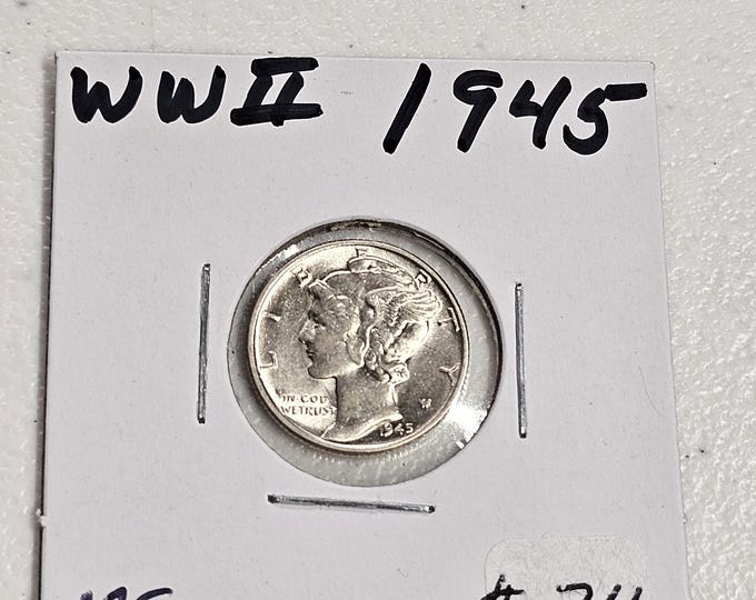 1945 Mint State Silver Mercury Dime