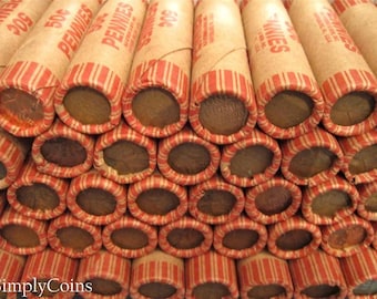 1940-1958 One Roll of WHEAT CENTS - 50 Pennies One sealed Roll