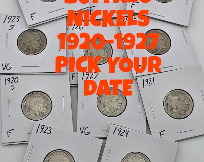 Buffalo Nickel 1920-1927 Pick Your Date And Grade