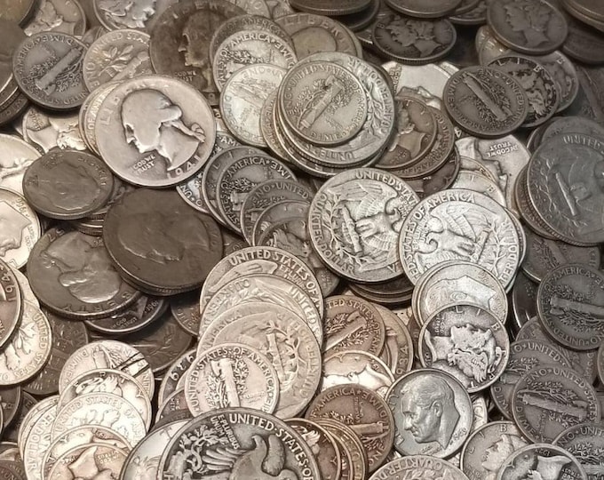 90% Silver Coins 1 Face Value - Mixed Coins Average Circulated Condition unsearched Pick Your Mix