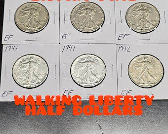 Silver Liberty Walking Extra Fine Or Better Half Dollar 1916-1947 Pick Your Date