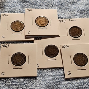 Indian Head Cent 1859-1873 Pick Your Date And Grade