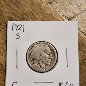 1921 S Good Buffalo Nickel