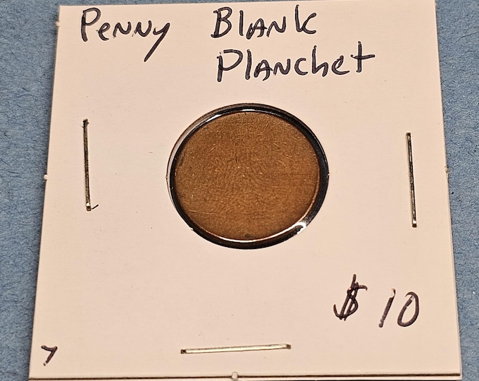 Unstruck Lincoln Penny Blank planchet