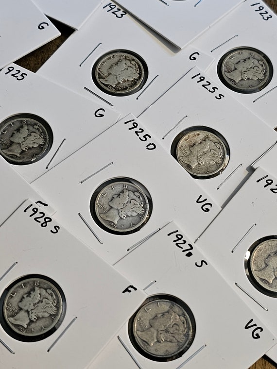 Winged Liberty Head Silver Mercury Dime 1923-1928 Pick Your Date And Grade