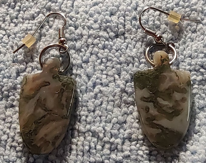 Stunning handmade vintage polished drop earrings