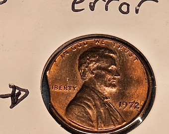 Rare Error Clipped 1972 P Lincoln Cent