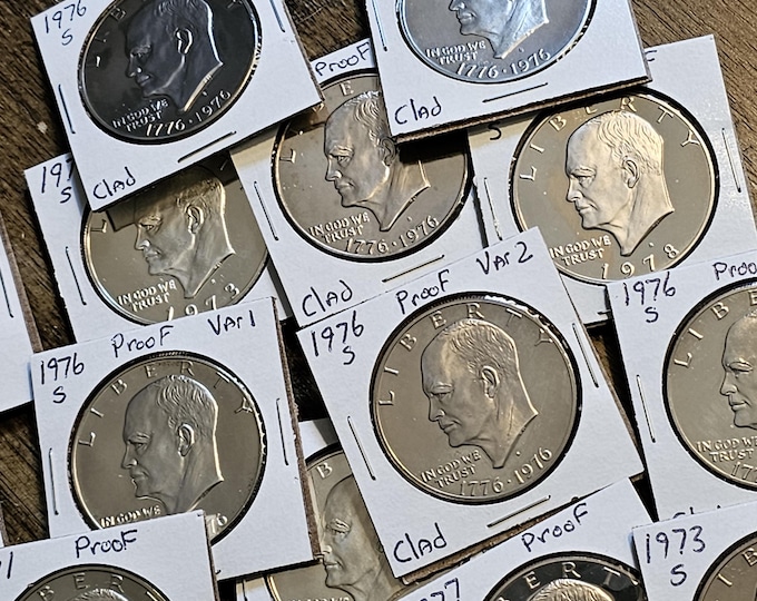 Proof Eisenhower Dollar 1971 - 1978 find your year Clad or Silver
