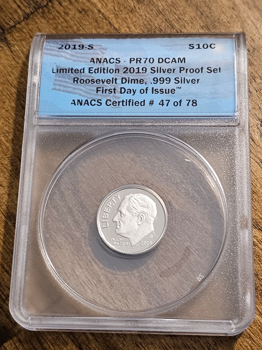 2019 S Proof Silver Roosevelt Dime Anacs Pr 70 Dcam Limited Edition ...