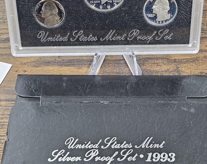 1993 S Silver Proof Set 5 coins Included Original Mint Packaging