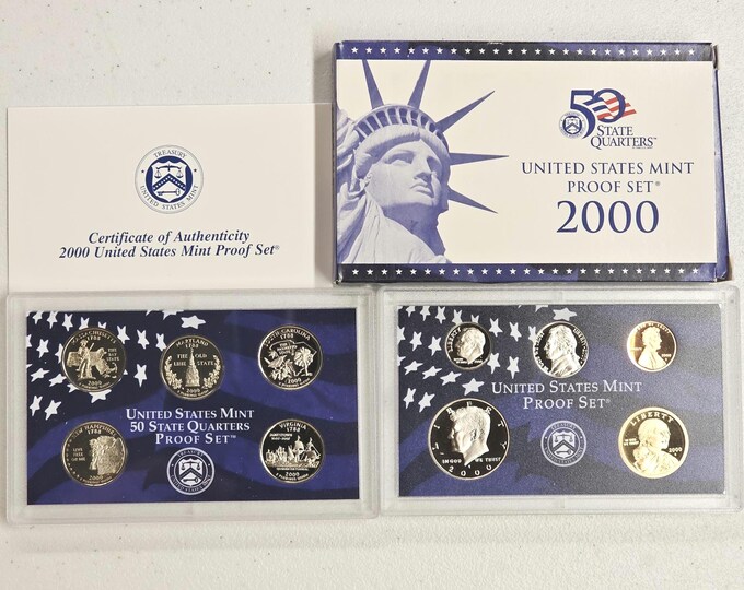 2000 S Proof Set 10 coins Included Original Mint Packaging