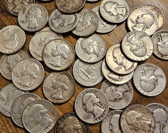 Silver Washington Quarter 1932-1964 Random Date and Grade