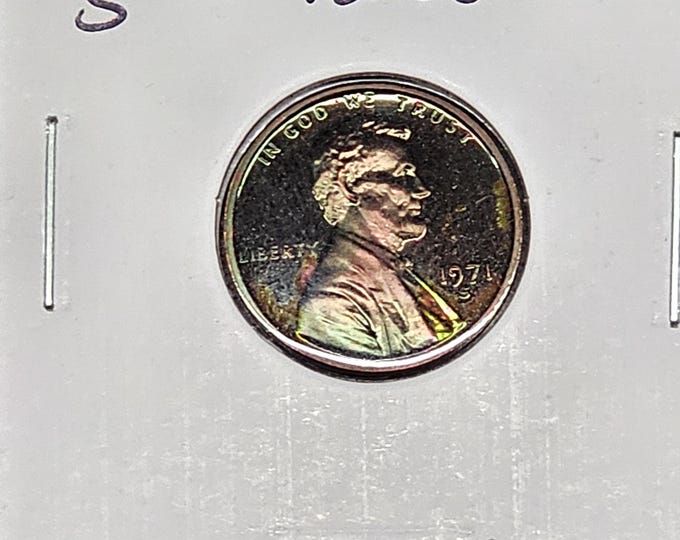 MONSTER TONED 1971 S Proof Lincoln Memorial Penny